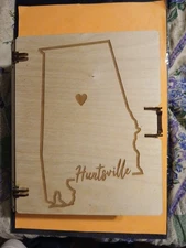 Alabama Wooden Box Decorative Bookcase Book Box Laser Cut with magnetic clasp