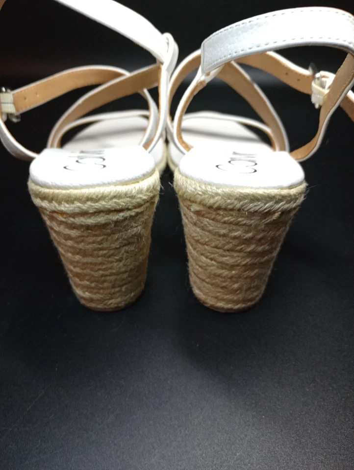 Женские кожаные эспадрильи на каблуке с ремешком на лодыжке Calvin Klein размер 8 сандалии обувь - Изображение 4 из 4