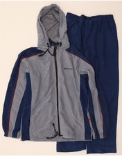 GREAT ESCAPES Mens Full Tracksuit IT 46 Small Grey Colourblock Polyester CX17