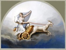 DIANA IN HER CHARIOT goddess sky Tile Mural Kitchen Wall Backsplash Ceramic 10x8