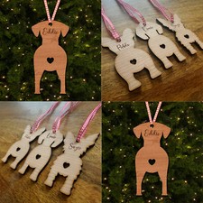 Azawakh's Dog Bauble Dog Bum Ornament Personalised Chrsitmas Tree Decoration