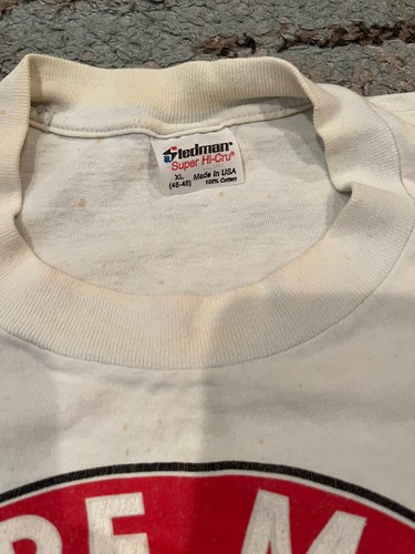 VTG Single Stitch Mens XL 46-48 Distressed Manure Movers of America T-Shirt USA - Picture 3 of 8