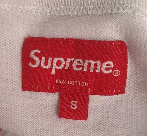 FW20 Supreme à Carreaux en Applique S/S HAUT S Petit T-Shirt - Photo 6 sur 8