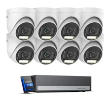 ANNKE 8CH 3K 1TB SSD DVR 5MP Full Color Security Camera System 24/7 Audio Record