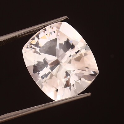 Natural Marvelous Ceylon  White Sapphire Cushion Cut Loose Gemstone 17x14 MM