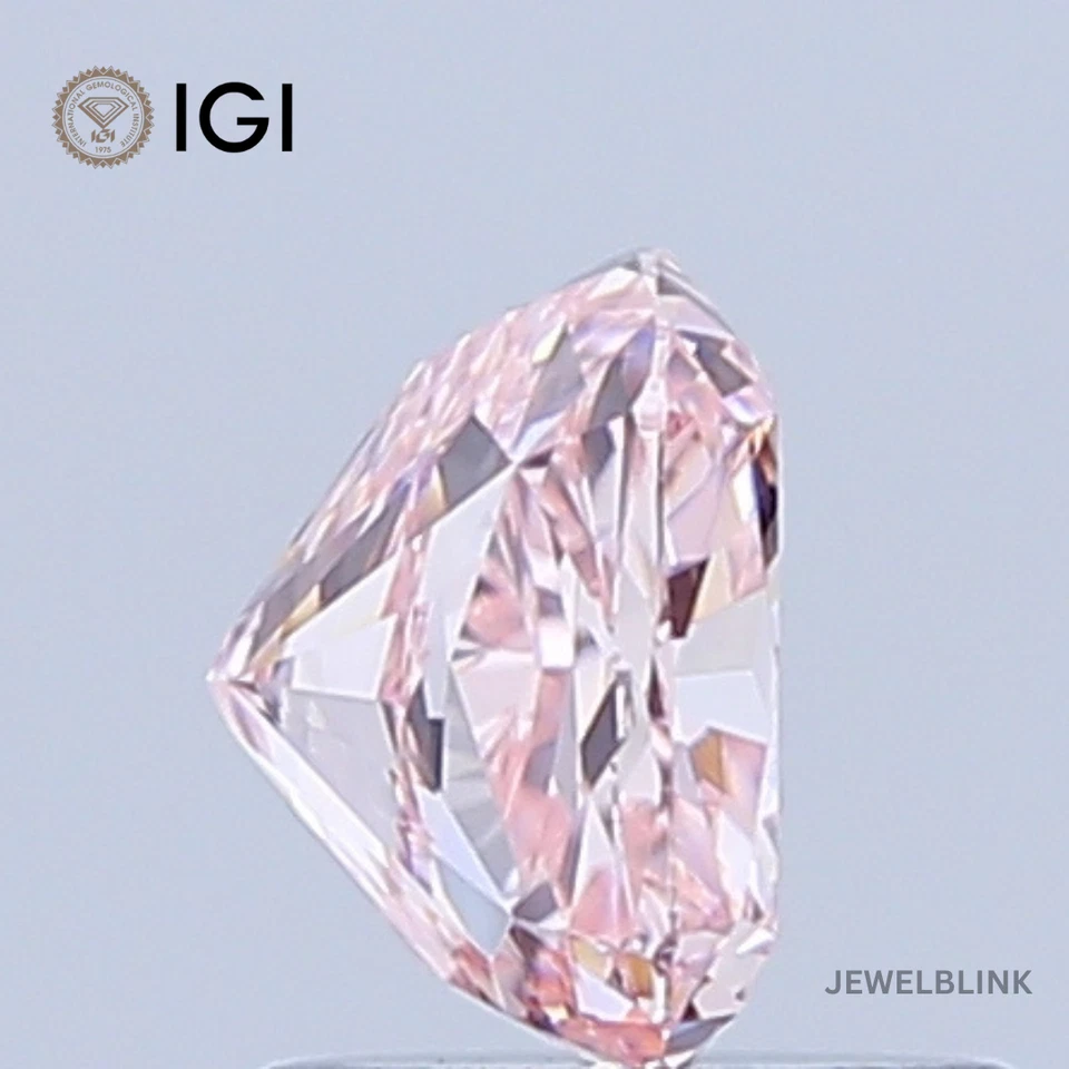 IGI Certified 1.3 Carat Fancy Intense Pink VS1 Cushion Cut CVD Lab Grown Diamond - Image 4 of 4