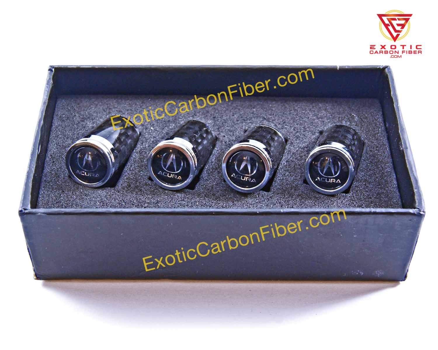 Acura Silver Logo Carbon Fiber Tire Valve/Stem Caps eBay