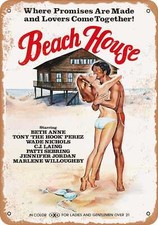 METAL SIGN - Beach House 1981 - Vintage Look