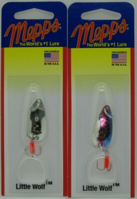2 Pks.  Mepps Little Wolf Spoon - 1/8 oz. - Rainbow Trout & Silver