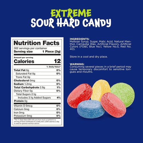 Extreme Sour Hard Candy Mix - 2 Pound Pack - Picture 7 of 7