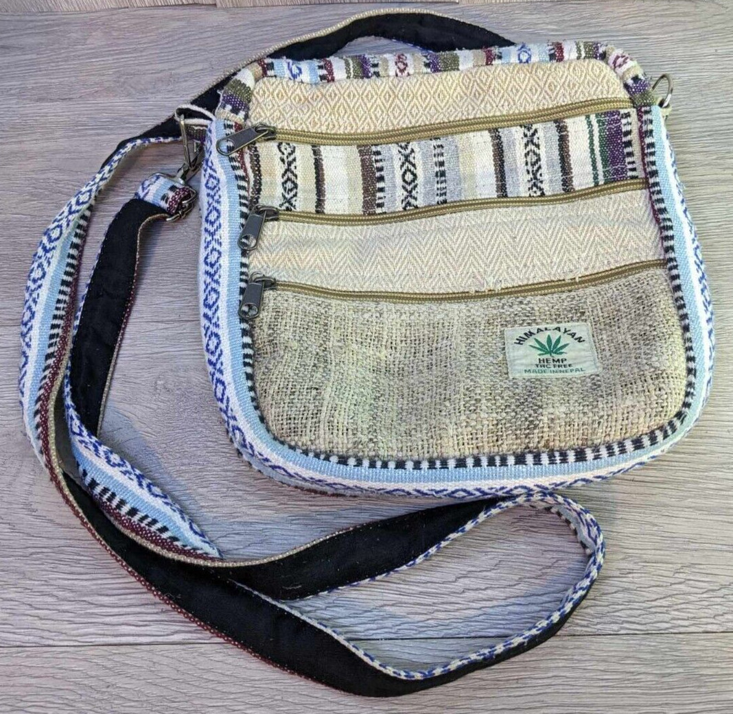 Himalayan Hemp Crossbody Bag with Removable Strap … Gem