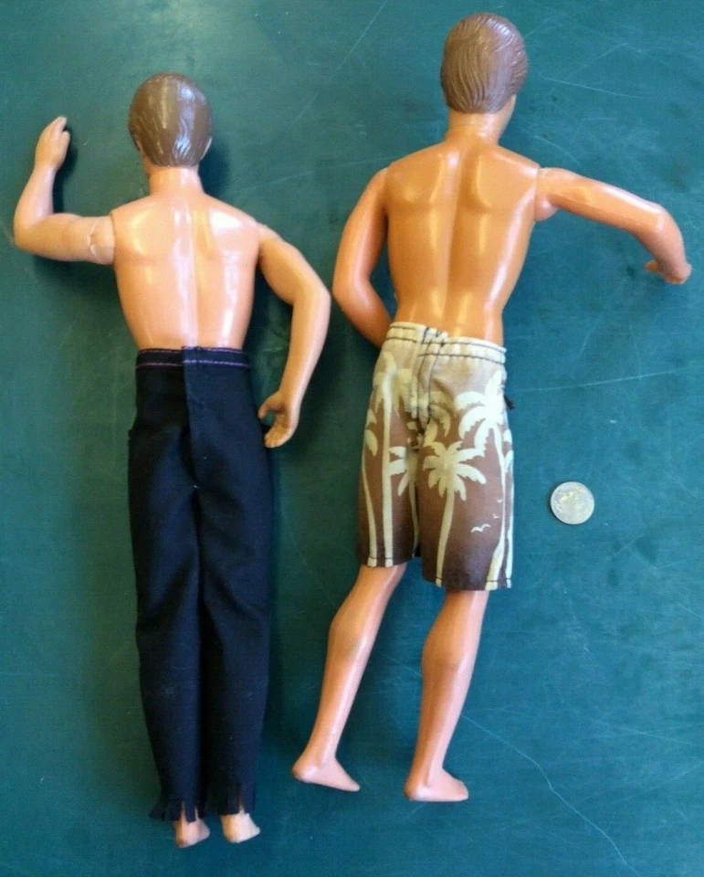 2 Pantalones Cortos y Flecos Vintage 1977 1988 Twist N Turn Kens Palm Tree Foto 3 de 4