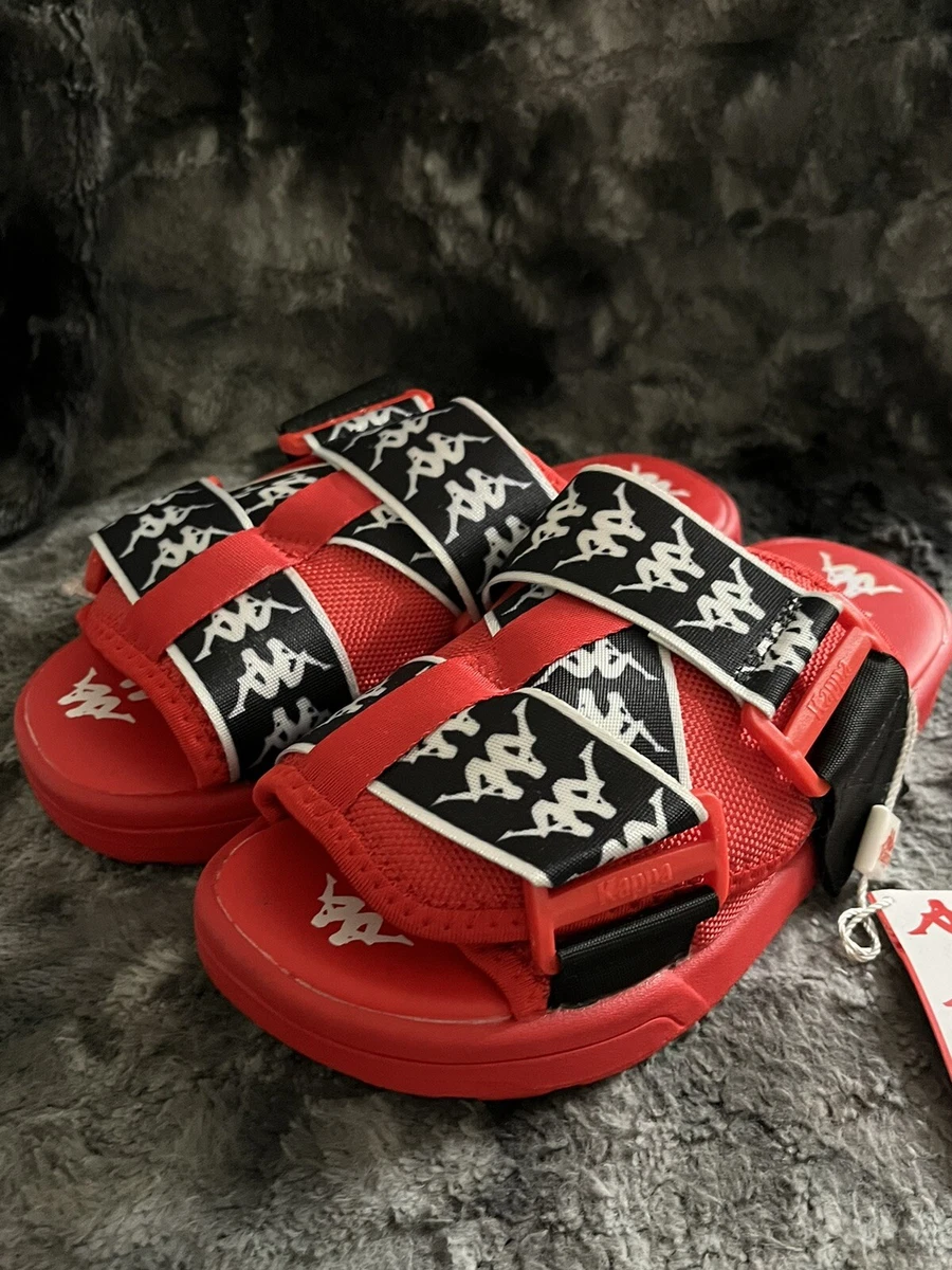 KAPPA 222 BANDA MITEL 1 SANDALS RED BLACK WHITE CASUAL NEW MEN S