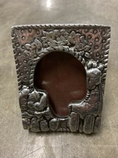 Pewter Picture Frame - Baby Picture Frame "Elephant  Giraffe" -Treasure Seekers