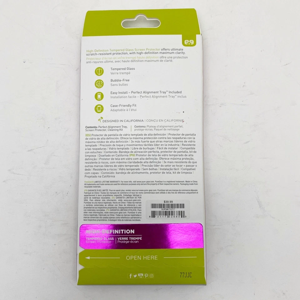 Pure Gear Hi Def Tempered Glass Screen Protector  iPhone 7 Plus 6s Plus 6 Plus - Image 2 of 3