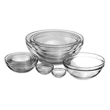Mainstays Glass Mixing Bowls, 10 Piece Set