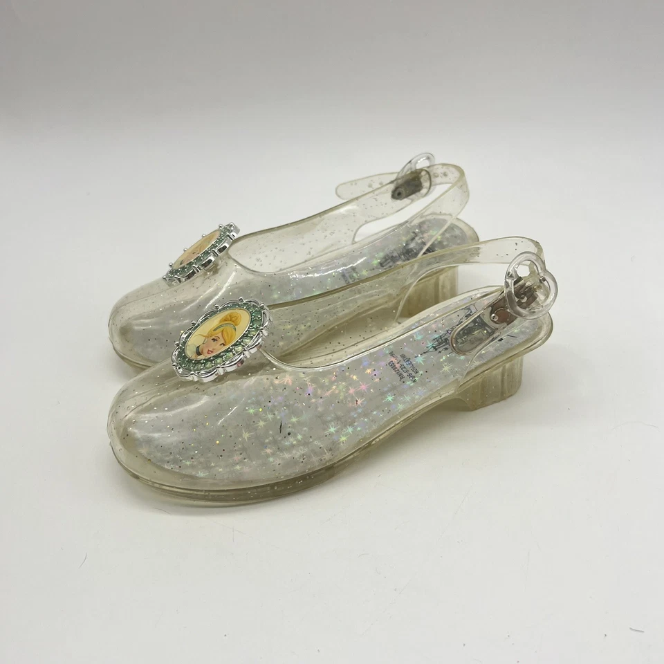 Disney Cenicienta Princesa Claro Brillo Jalea Zapatos 9/10 Usado Disfraz Halloween Foto 3 de 4