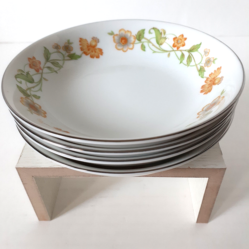 Vtg Ecko Int China~Fruit Bowl Set of 4~Floral Generation Pattern~70's Japan - Picture 7 of 8