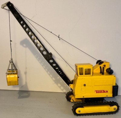 Vintage Mighty Tonka Toys Raupenkran Pressstahl zum Restaurieren