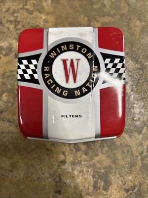 WINSTON RACING NATION COLLECTIBLE SOUVENIR TIN CIGARETTE CASE RED WITH ...
