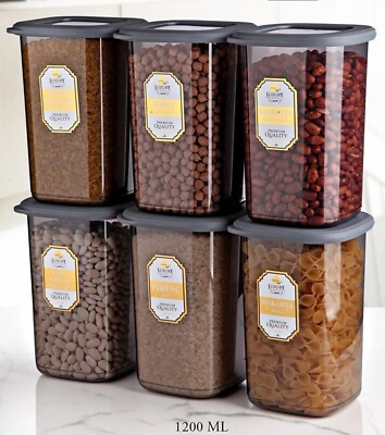 6 x Müslibehälter luftdicht Frischhaltedose - stapelbar - BPA FREI + Deckel
