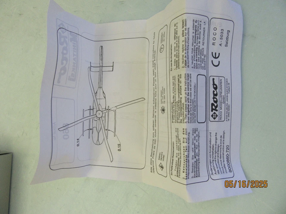 HO Roco Minitanks 860 Eurocopter EC 635 военный вертолет - новый в коробке - Изображение 4 из 4