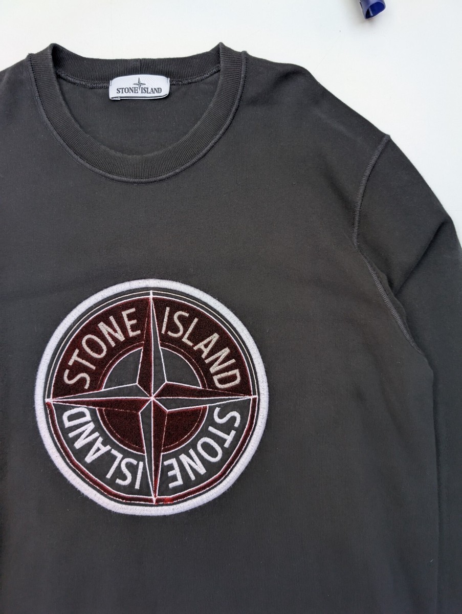 STONE ISLAND ハイネック ハーフジップスウェット XL コンパスロゴ Stone Island Logo Compass-embroidered Sweatshirt Black - XXL