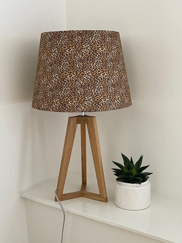 Lampshade Tapered Leopard Animal Print Brushed Copper Empire Light Shade - Picture 3 of 8