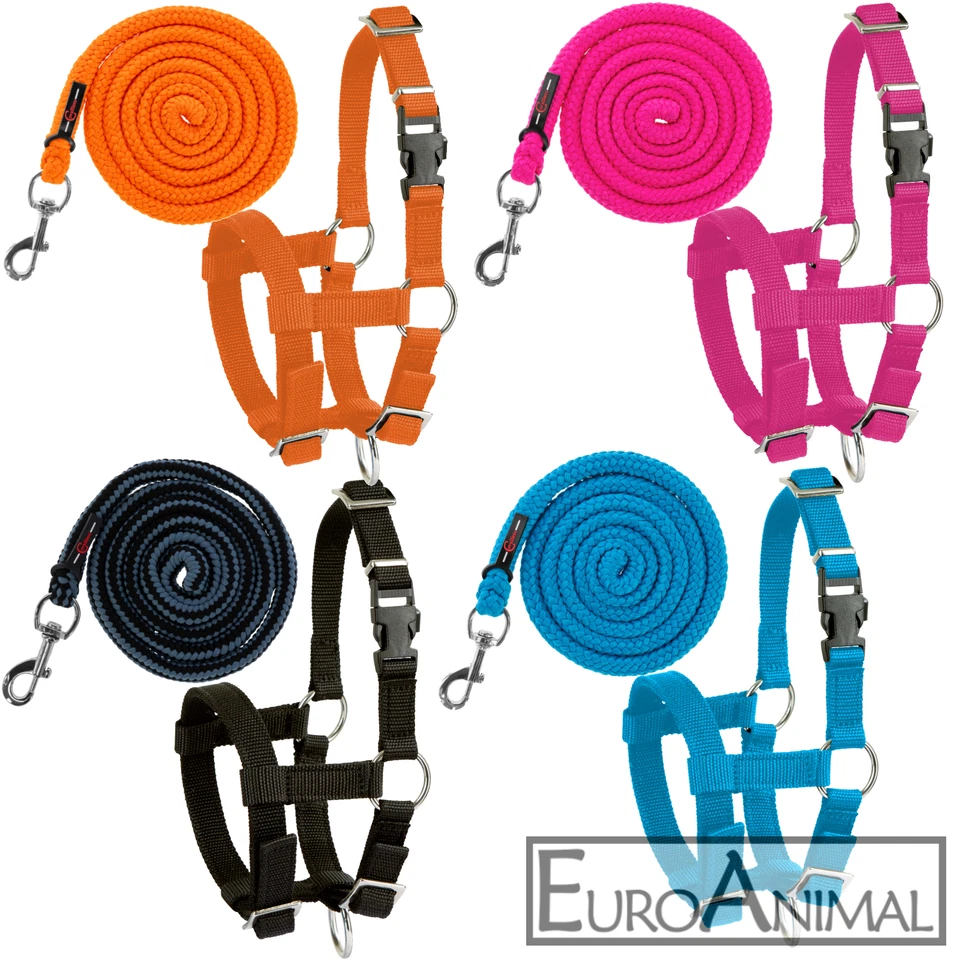 KERBL Alpaka-Halfter verstellbar, mit Klippverschluß, ohne/mit Führstrick, waschbar