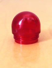 VTG Hot Rod Dashboard Indicator Light Lens RED Beehive-Shaped (16 x 16mm)