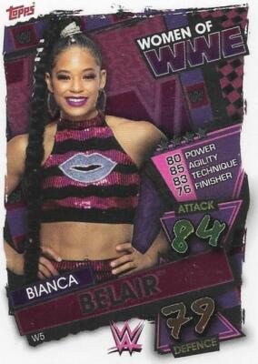 Bianca Belair 2021 Topps WWE Slam Attax Foil Women of WWE #W5