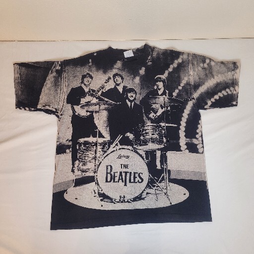 Vintage 1990s AllSport The Beatles T Shirt All Over Print