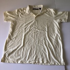 Perry Ellis Cream Half Sleeve Mens Polo Shirt Mens Size 2XL