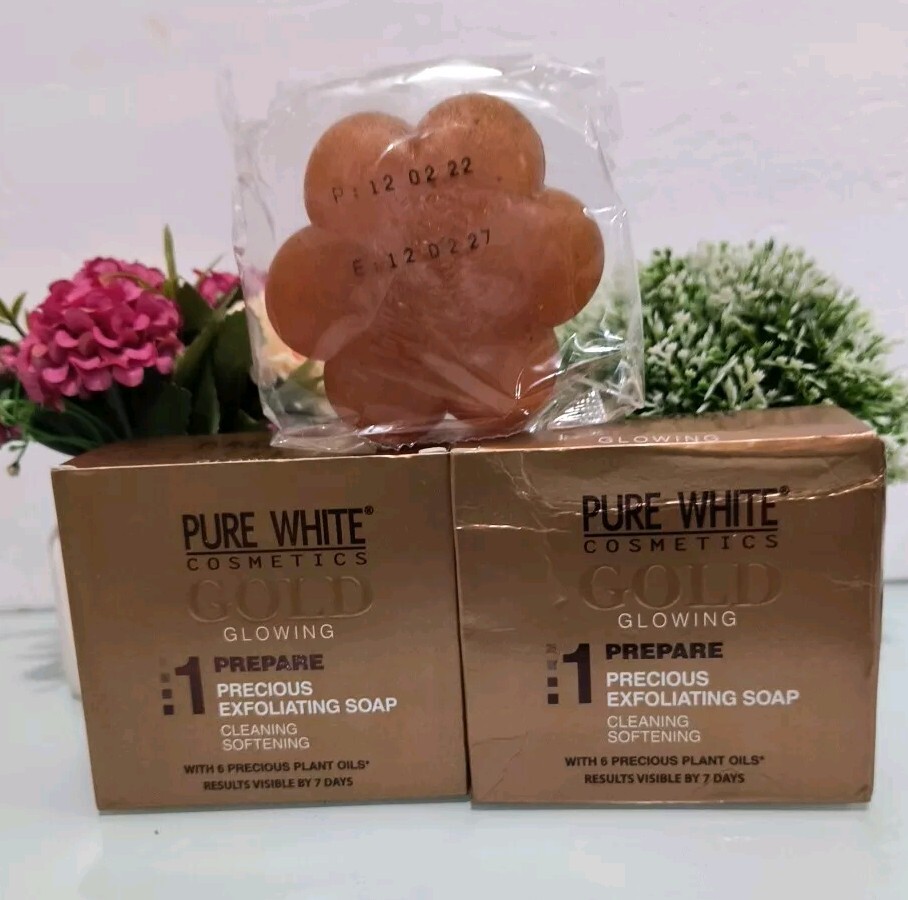 g gold glutathione soap Buy PLUS 75GM Online & Get Upto 60% OFF at PharmEasy Pure White Exfoliating Soap Soap 150gm Pure White Gold has been specially developed for the beauty of your skin thanks to the 6 precious vegetable oils that compose it Lot Of 2 Pure White