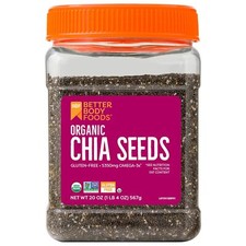 Certified Organic Chia Seeds with Omega-3 Superfood, Gluten-Free 2 lbs, 32 Oz