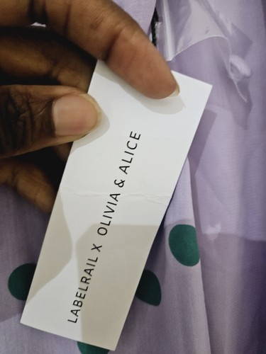 Labelrail x Olivia & Alice Polka Dot Maxi Dress, Lavender /Green Size 12 - Picture 13 of 16