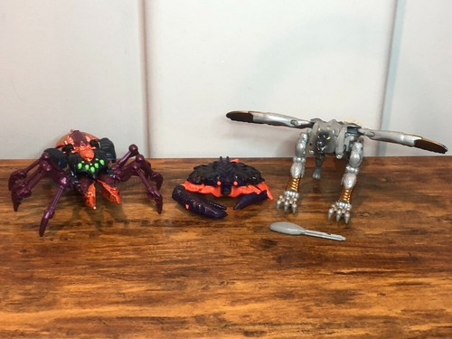 3 Vintage Transformers Beast Wars: Silverbolt Tarantulas Razorclaw Kenner Hasbro - Picture 2 of 18
