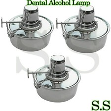 3 Pcs Dental Alcohol Lamp Dental Lab Equipment Come with Metal Cap 100ml DS-1456
