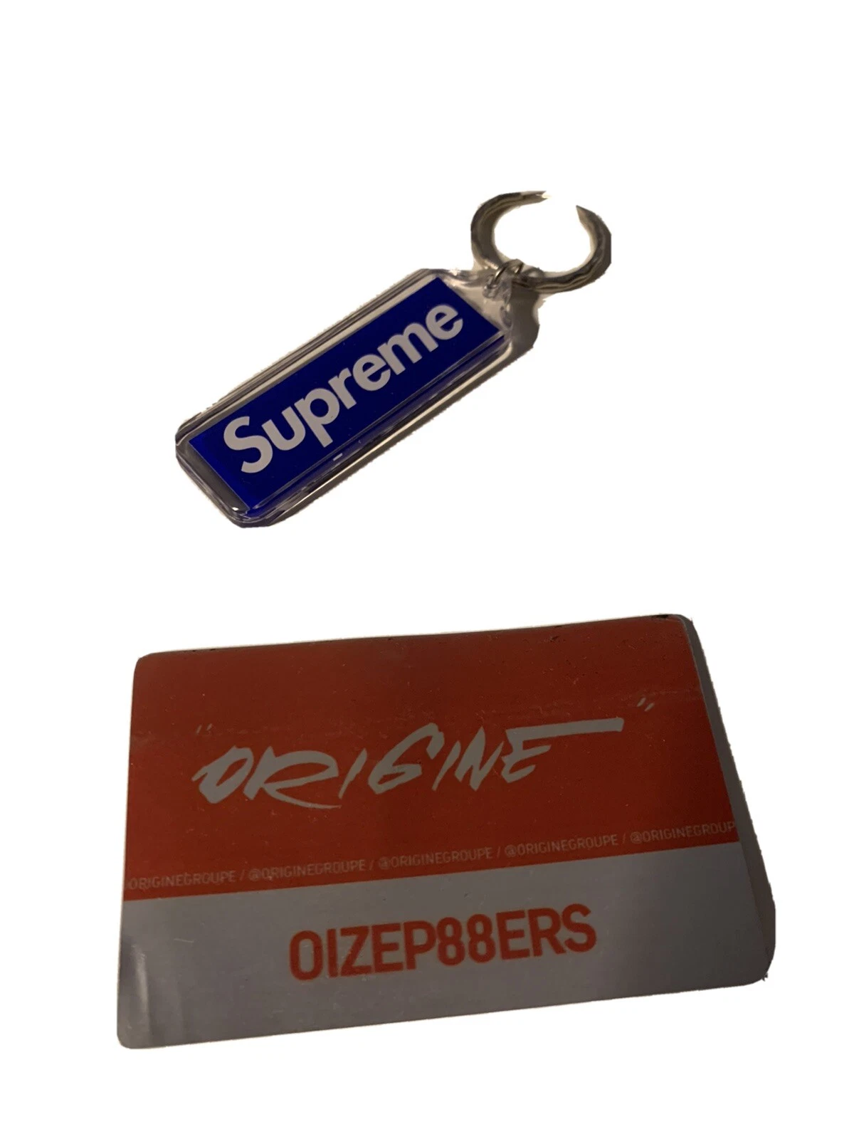 SUPREME KEYCHAIN PORTE CLÉS BOX LOGO / OG OFF WHITE AUTHENTIC FRAGMENT RARE ACW