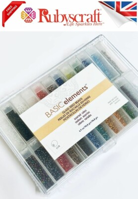 BEADSMITH Basic Elements Glas hochwertige Rocailles verschiedene Farben