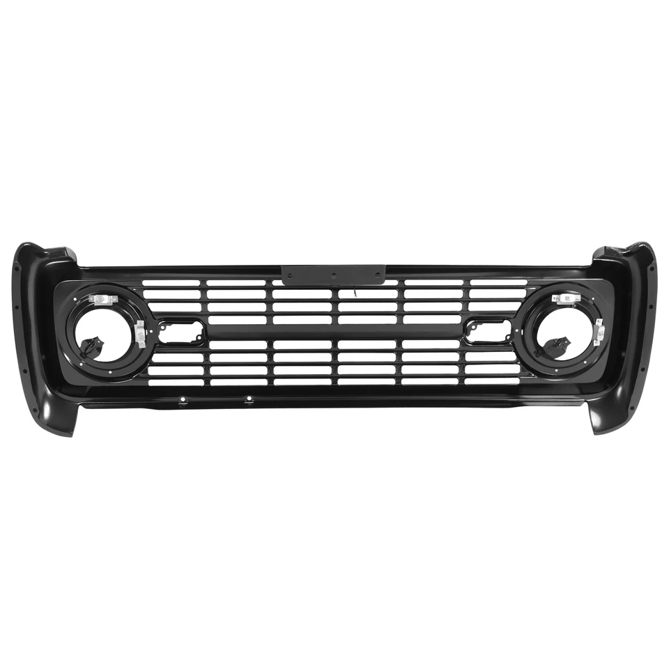 NUEVO parachoques delantero parrilla negro para Ford Bronco 1966 1967 1968 Foto 2 de 4