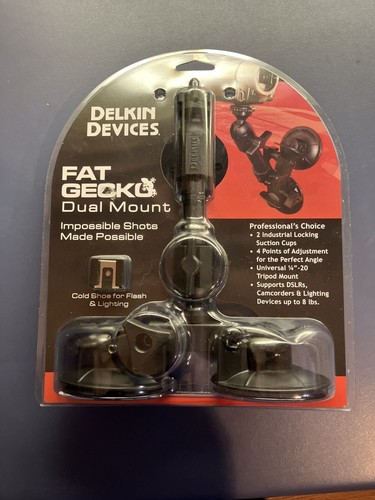 Delkin Devices Fat Gecko Dual Suction DSLR Camera Mount - BRAND NEW