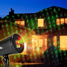 LED indoor Outdoor Christmas Laser Lights Projection Green & Red - Waterproof