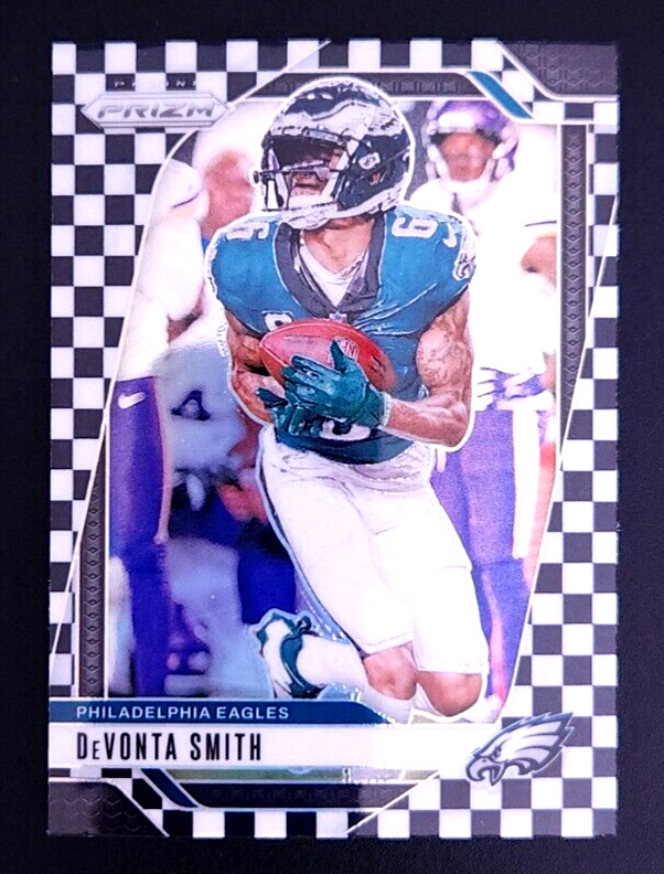 2024 Panini Prizm - #234 Devonta Smith SSP Black & White Checkerboard SB Champ🏆