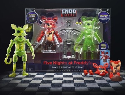 Five Nights at Freddy's Endo Series Radioactive Foxy + Foxy Figures Jazwares