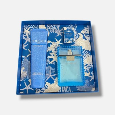 Versace Men's 3-Piece Eau Fraiche Eau de Toilette Gift Set.