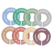Baby Closet Dividers - Set of 8 Round Double-Sided Clothes Size Dividers from 