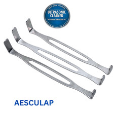 3x AESCULAP BT041R Single Ortho DBL Ended Army Retractor 8.5"-Ultrasonic Cleaned