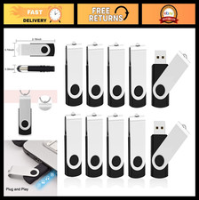 64GB USB Flash Drive 10 Pack - High-Speed Thumb Drive, Keychain Memory Stick, Ju