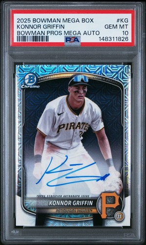 2025 Bowman Chrome Mega Box Konnor Griffin Auto Autograph #KG PSA 10 GEM MINT